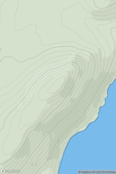 Thumbnail image for Ord Hill [Loch Vaich to Moray Firth] [NH663491] showing contour plot for surrounding peak